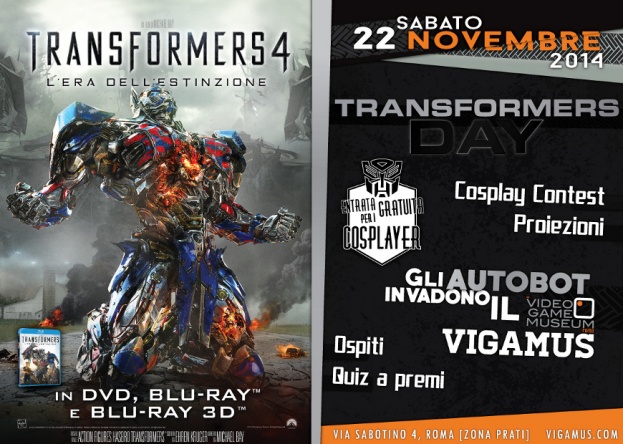 Locandina italiana DVD e BLU RAY Transformers 4 - L'era dell'estinzione 